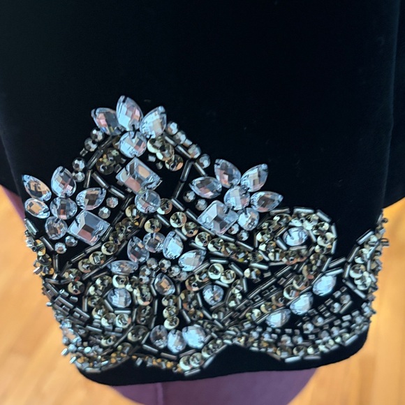 Alex Evenings Black Velvet Jacket with Embellished Sleeves - Picture 9 of 14